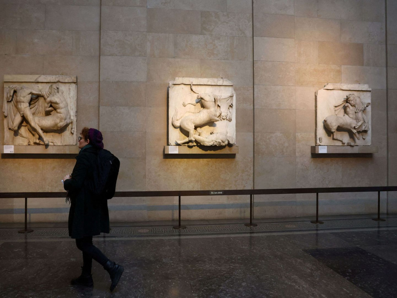 The Parthenon Marbles are on display in the British Museum.  Photo: Reuters