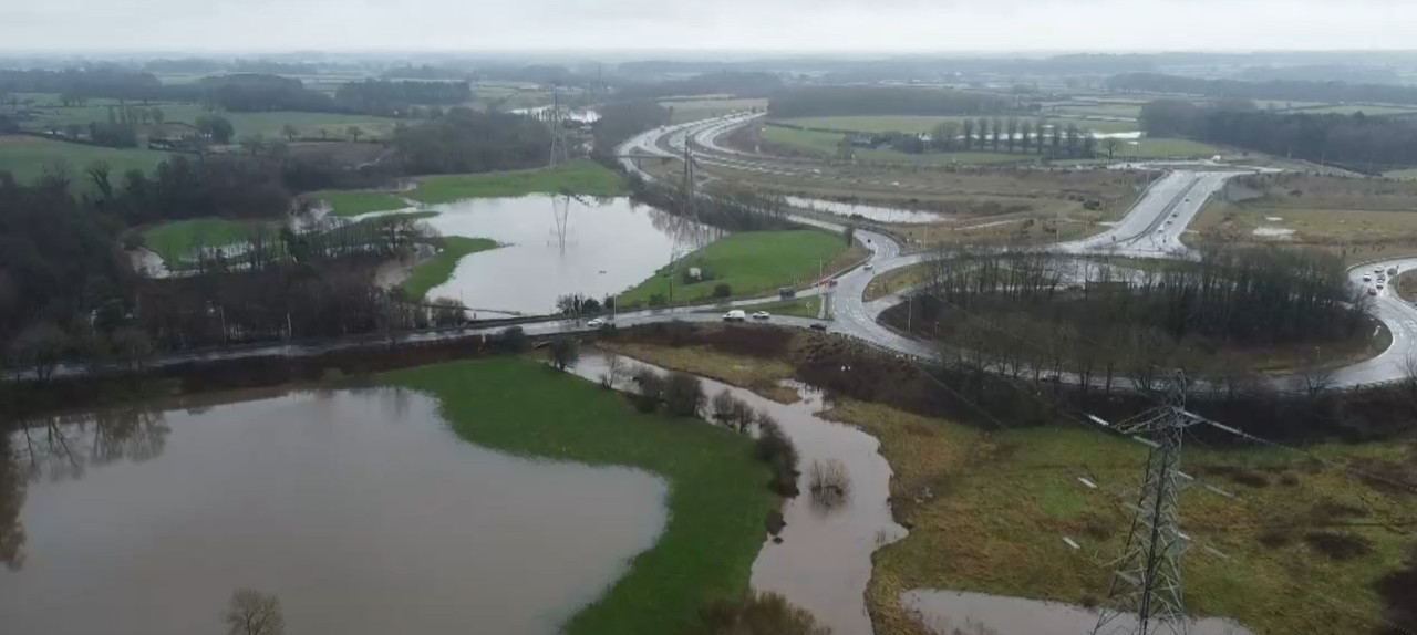 Temporal en Inglaterra. Foto: EFE.