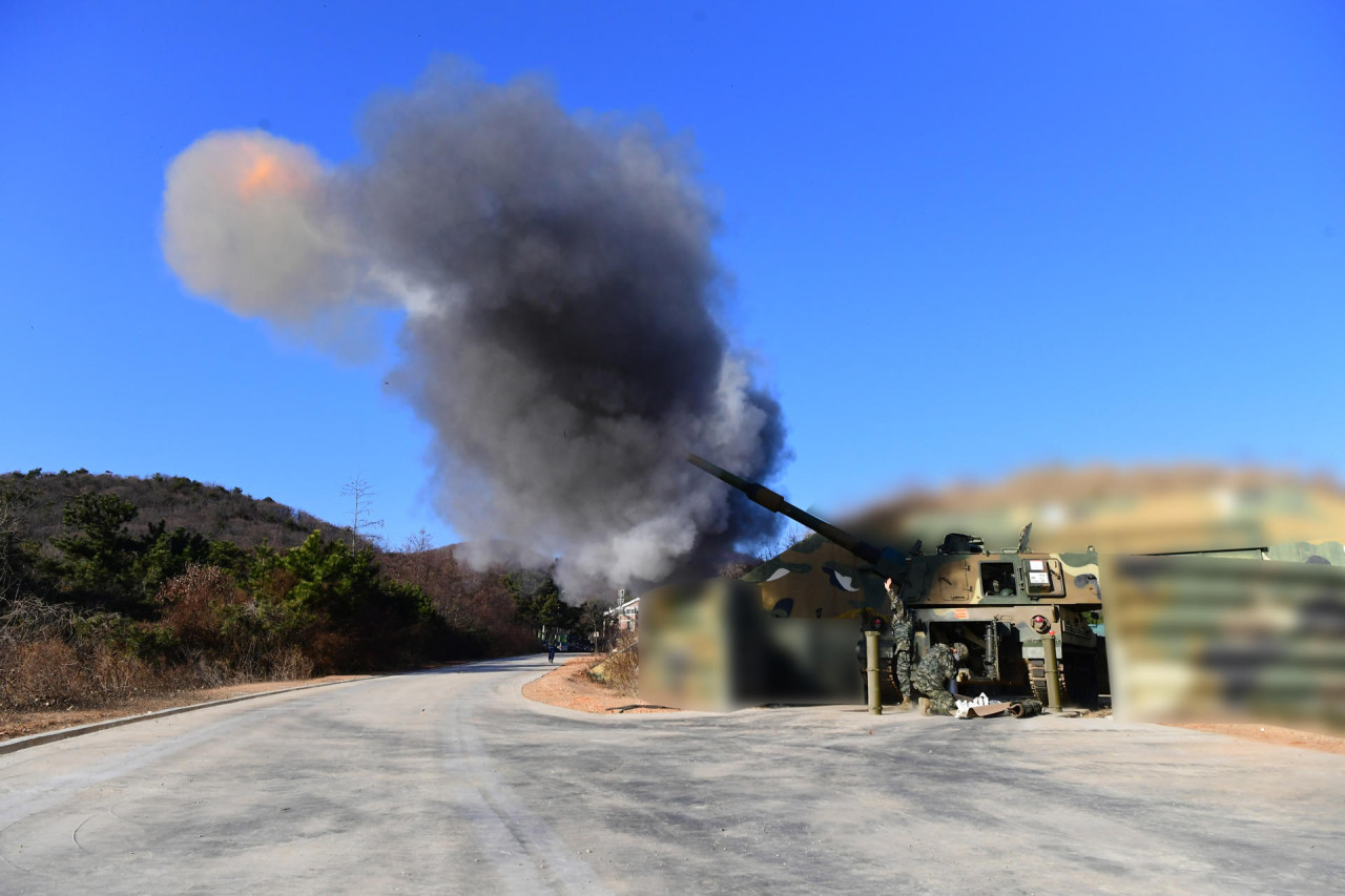 Ejercicios militares de Corea del Sur en respuesta a Corea del Norte. Foto: Reuters.