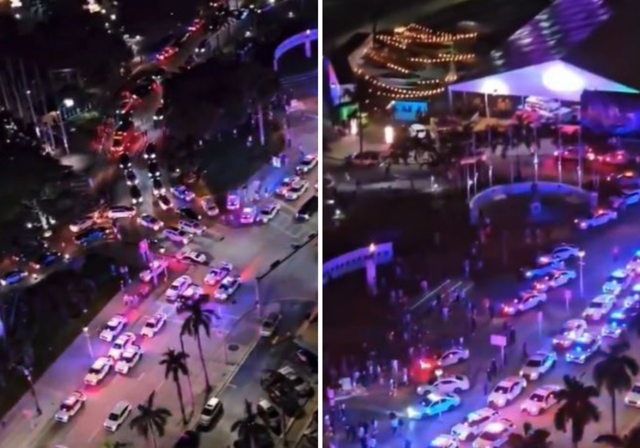 Disturbios en el Mall de Miami. Foto: captura de video.