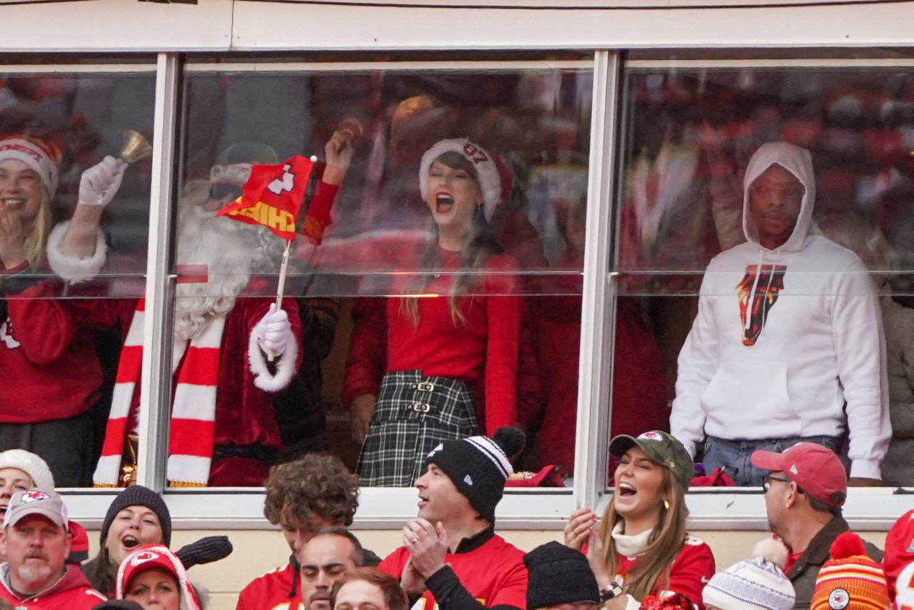 Taylor Swift en un partido de la NFL. Foto: Reuters.