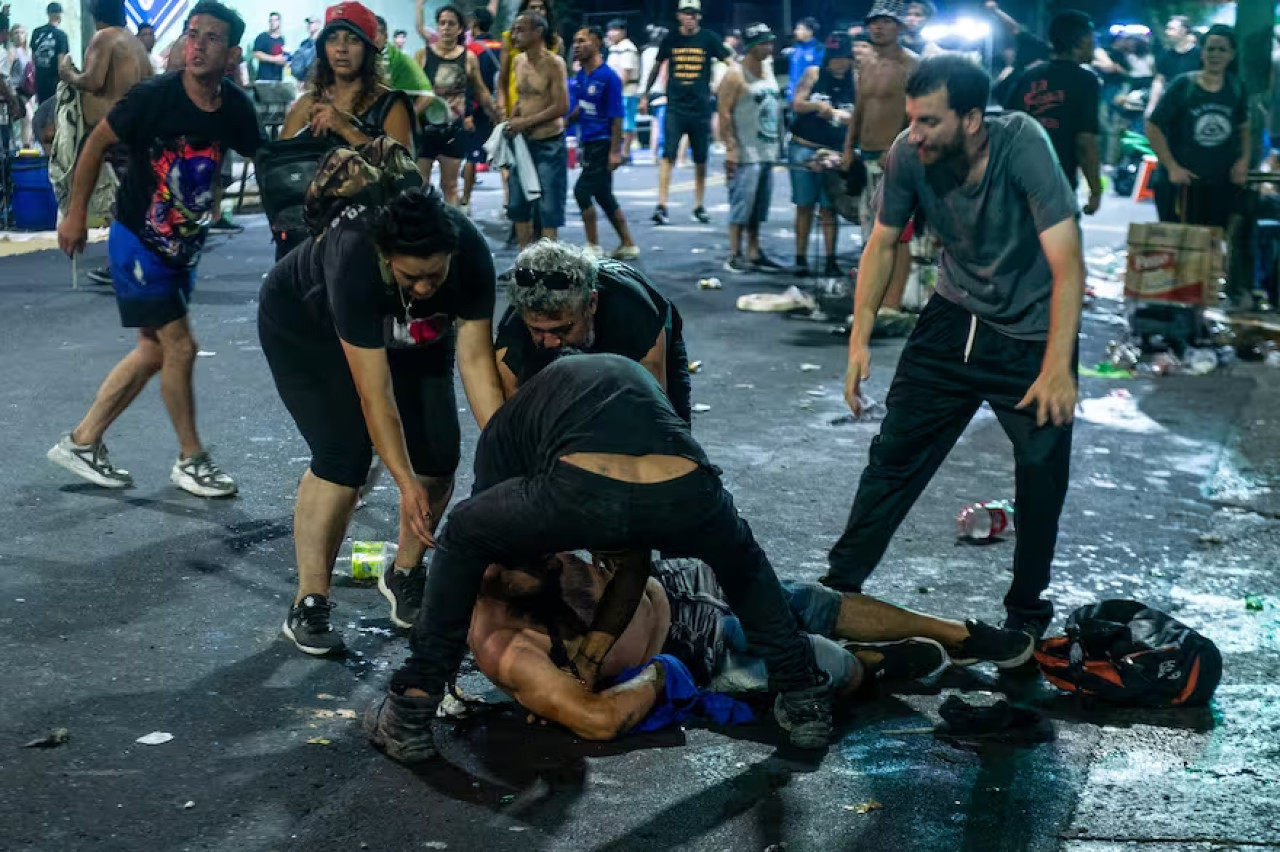 Incidentes en el show de La Renga. Foto: Télam.