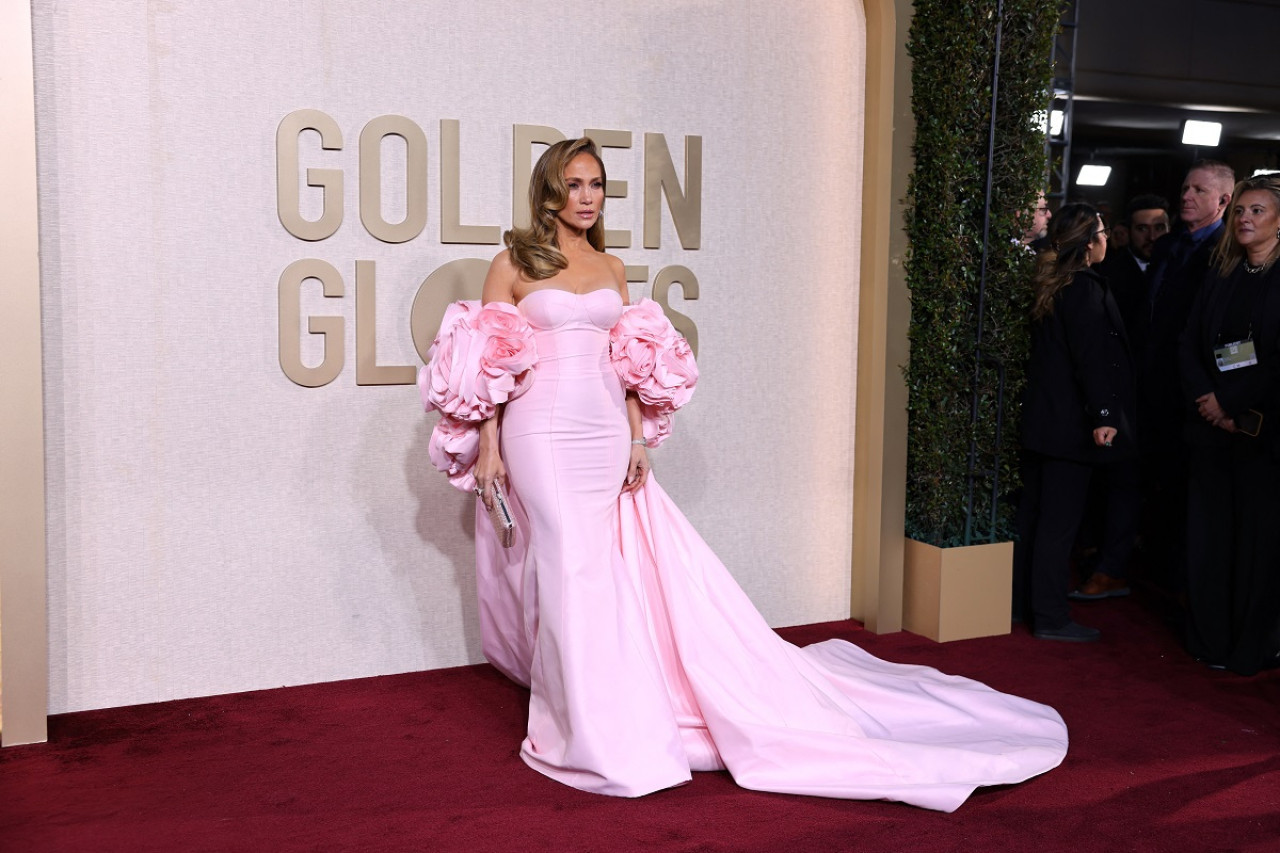 Jennifer Lopez en los Globos de Oro. Foto Reuters.