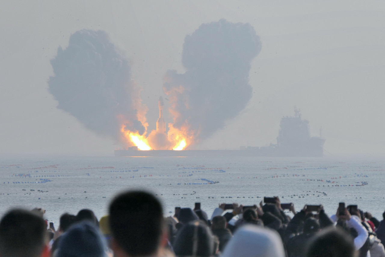 China lanzó el cohete más potente del mundo con propulsión sólida. Foto: Reuters.