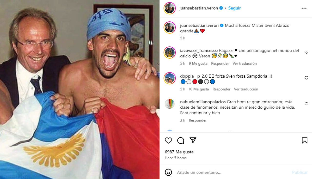 La publicación de "La Brujita". Foto: Instagram @juansebastian.veron