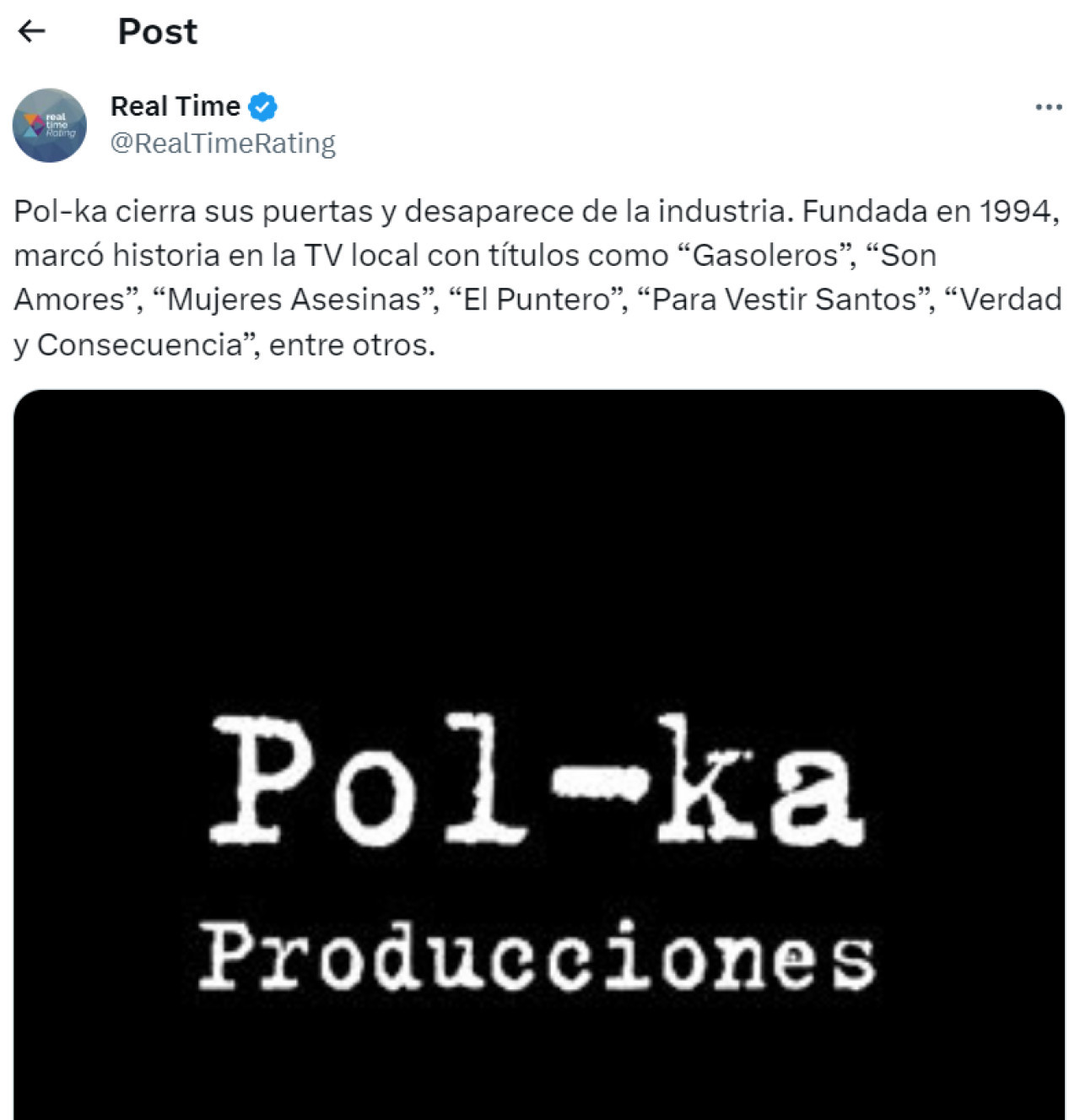 Pol-Ka cierra sus puertas. Foto: X.