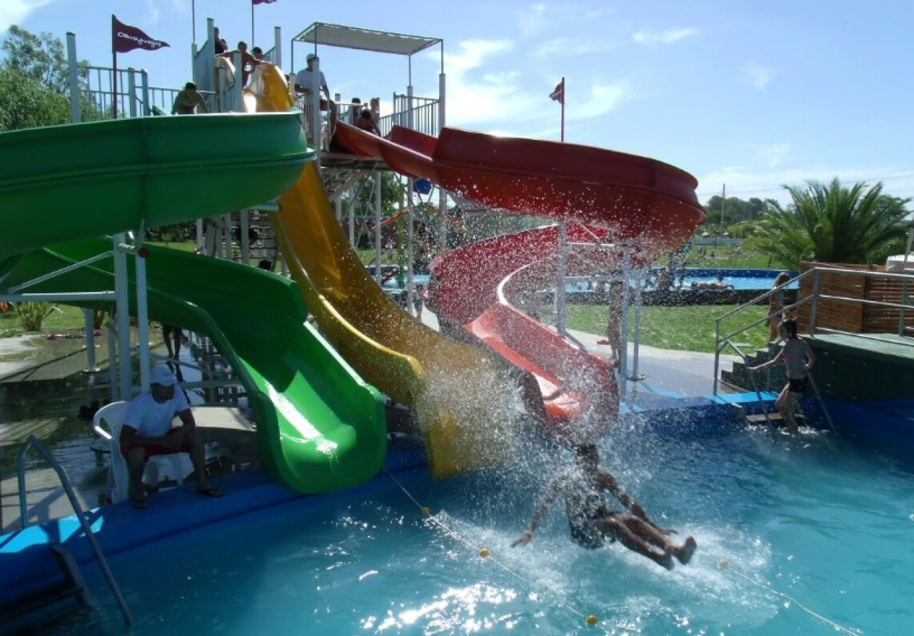 Parque acuático de las termas de Gualeguaychú. Foto: Termas de Gualeguaychú