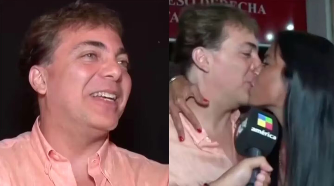 Cristian Castro y su novia. Foto: captura video