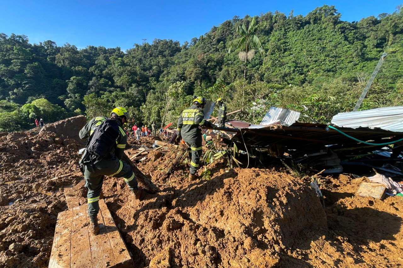 Alud en Colombia. Foto: EFE