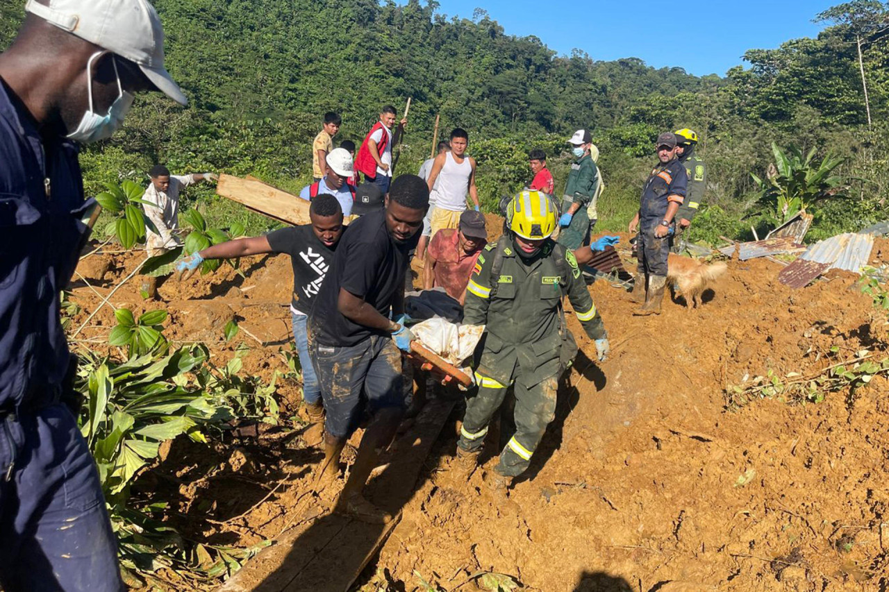 Alud en Colombia. Foto: EFE