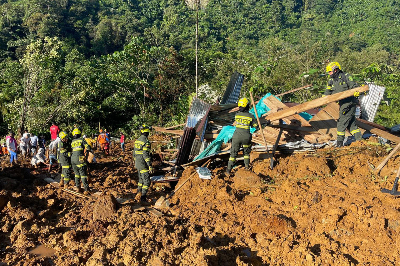 Alud en Colombia. Foto: EFE