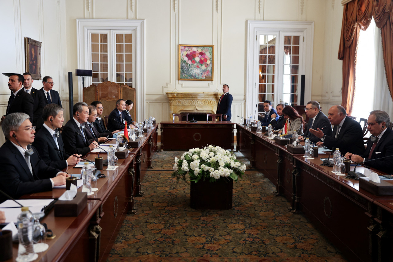 Reunión bilateral entre China y Egipto. Foto: Reuters.