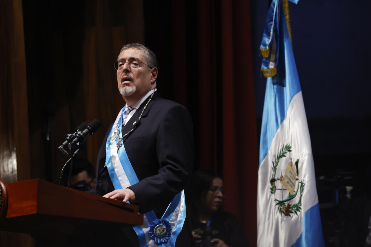 Asunción de Bernardo Arévalo, nuevo presidente de Guatemala. Foto: EFE.