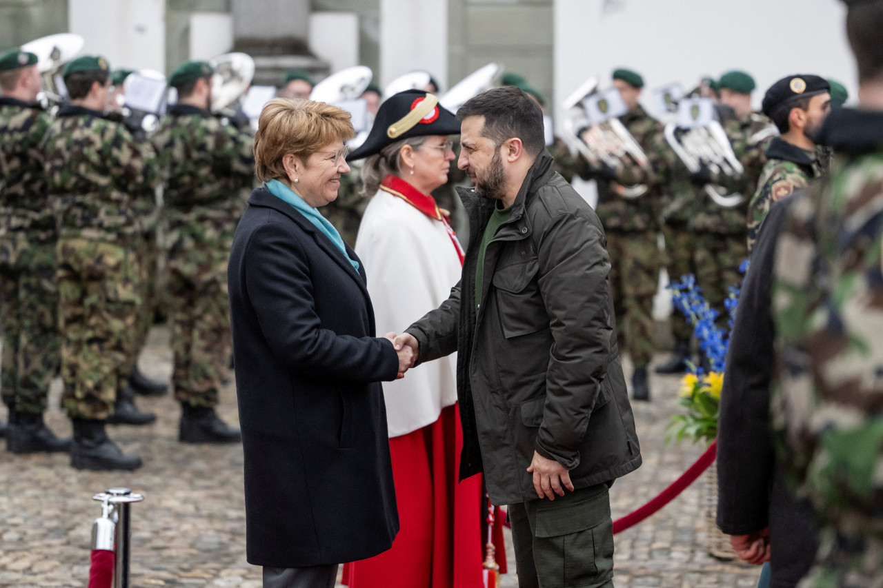 Zelenski en su visita a Suiza. Foto: Reuters