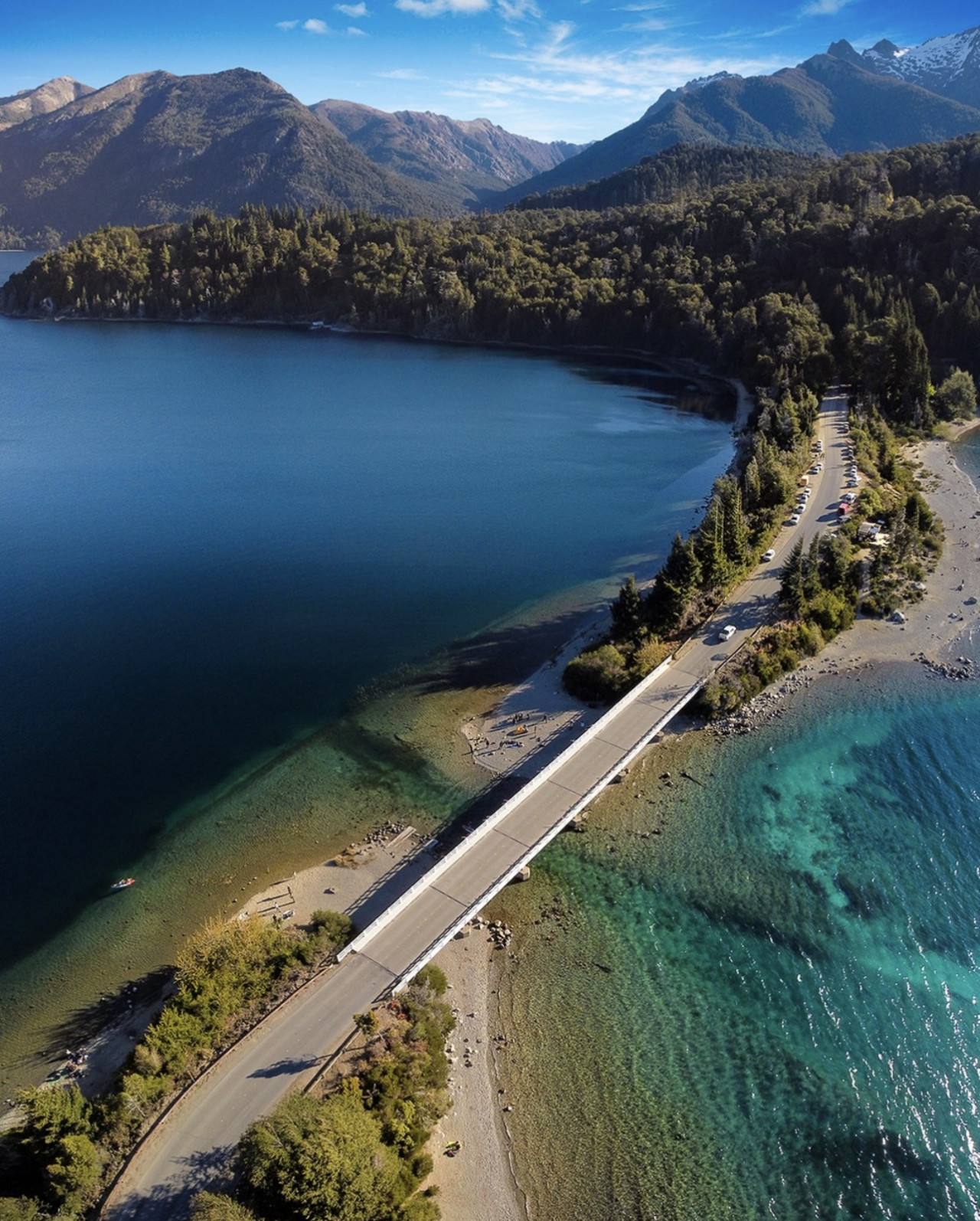 Playa Sin Viento, Bariloche. Foto Instagram @agu.devani.