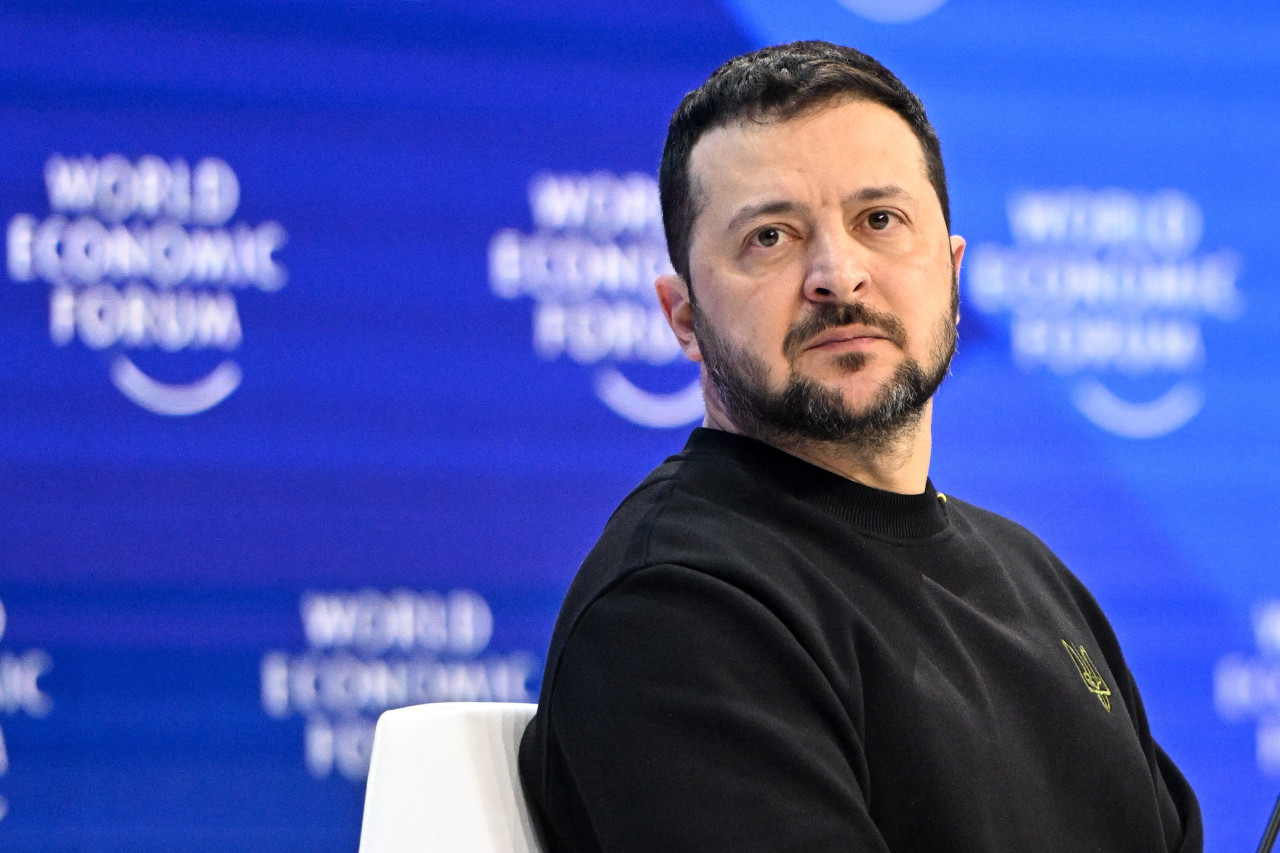 Volodimir Zelenski en Davos. Foto: EFE.