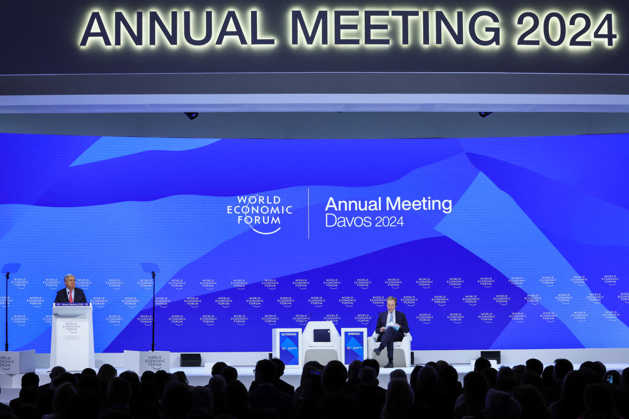 António Guterres, Foro de Davos. Foto: Reuters.