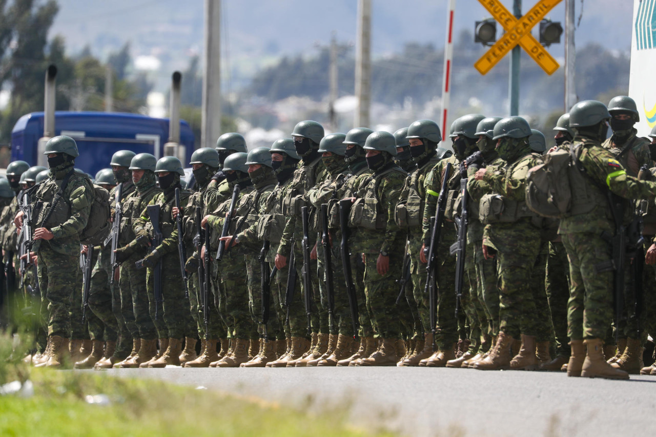 Fuerzas de seguridad de Ecuador. Foto: EFE