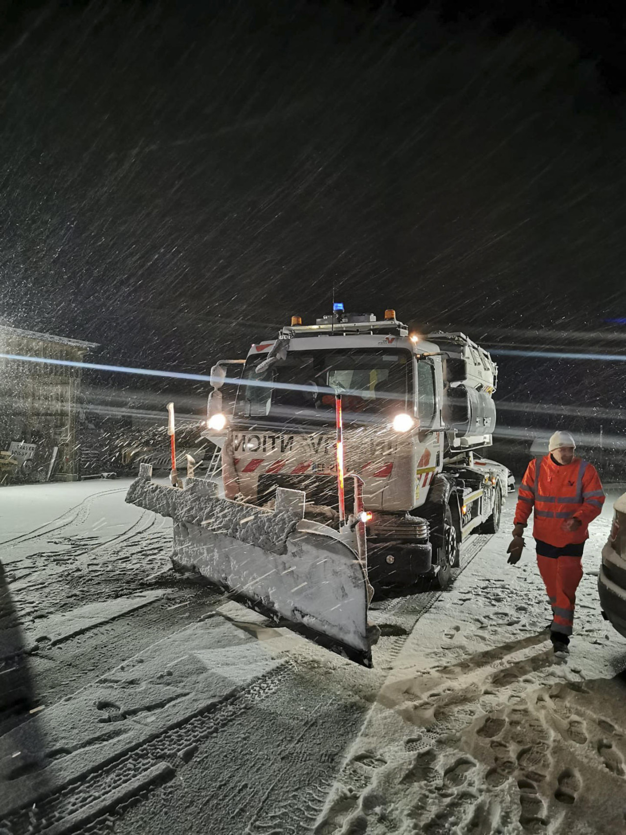 Nieve en el norte de Francia. Foto: EFE.