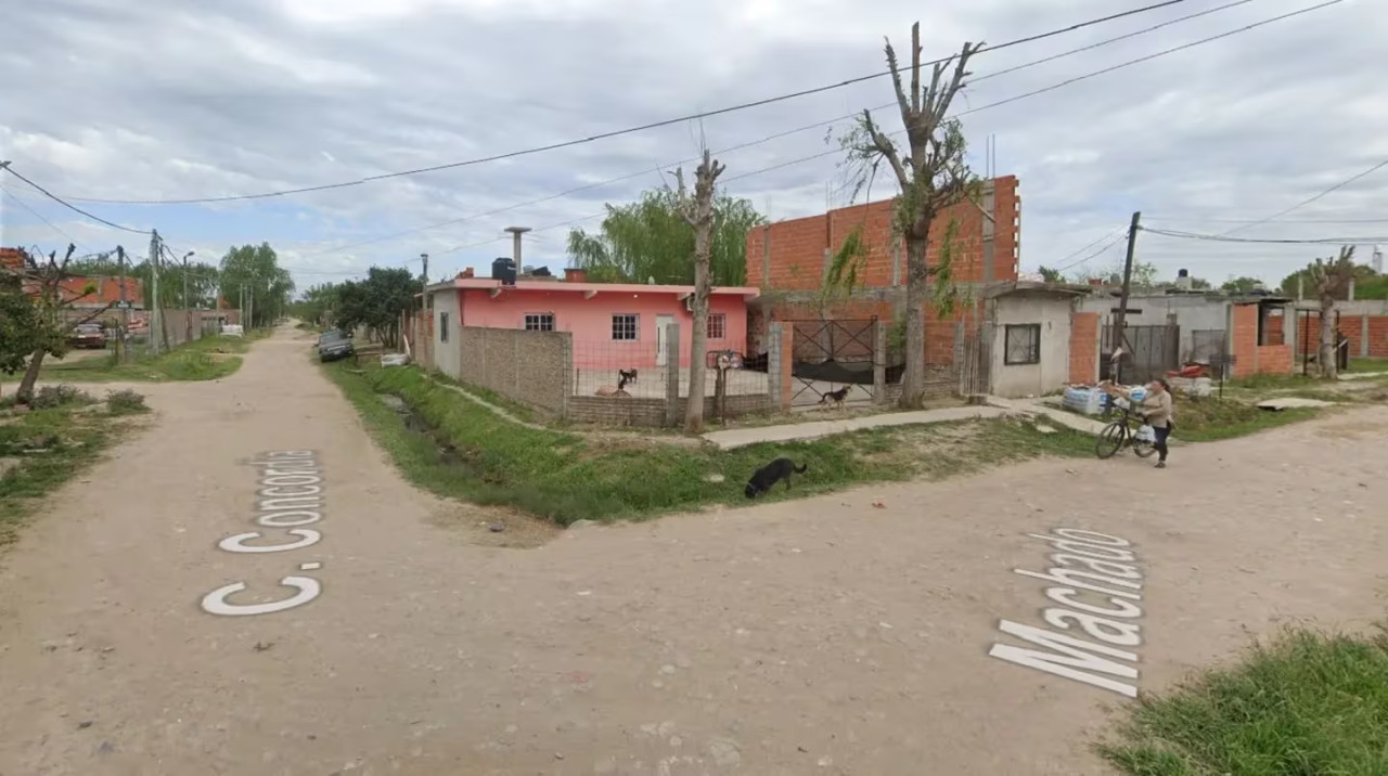 El lugar donde ocurrió el crimen en Virrey del Pino. Foto: Google Maps