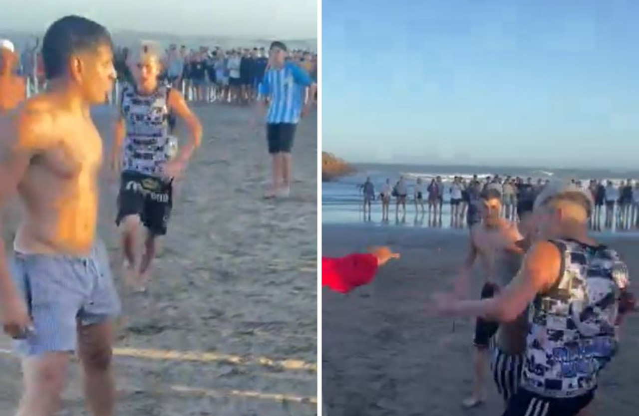 Un "picadito" terminó en una batalla campal en Mar del Plata. Foto: captura de pantalla.