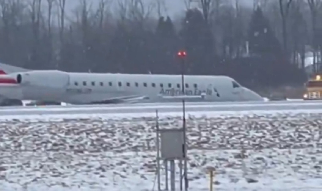 Accidente en el Aeropuerto de Rochester. Foto: captura de video