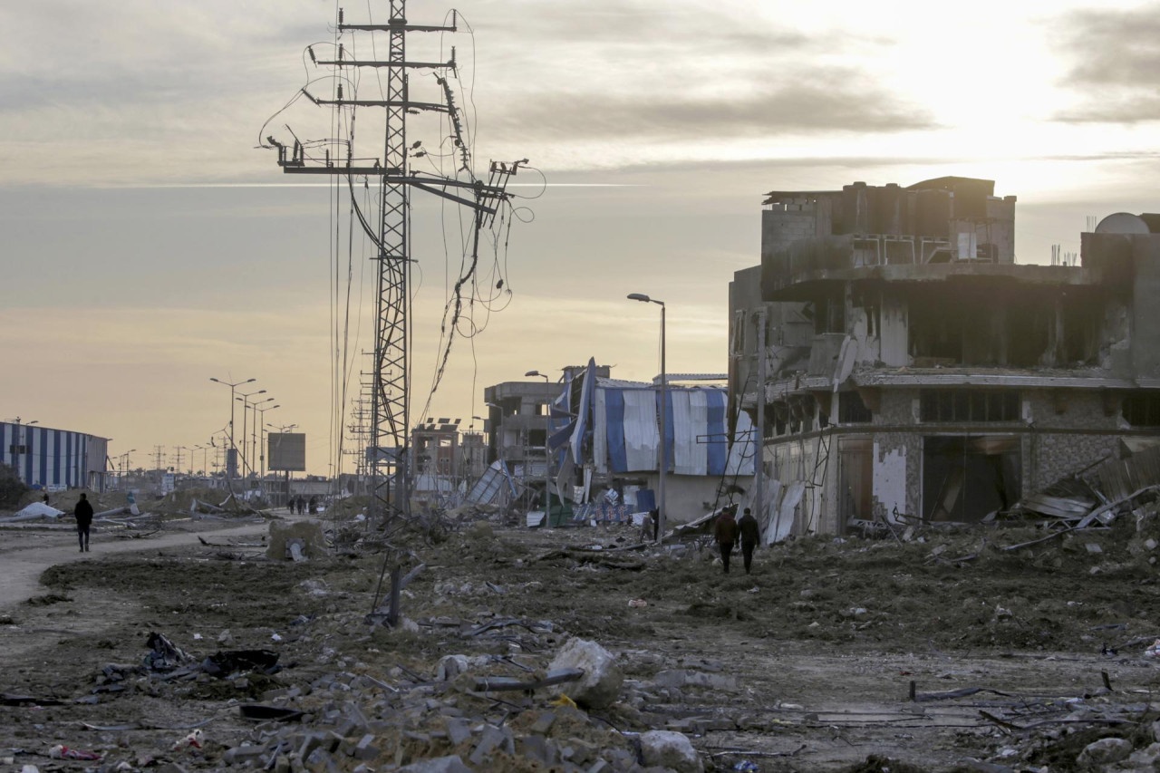 Destrucción en la Franja de Gaza. Foto: EFE.
