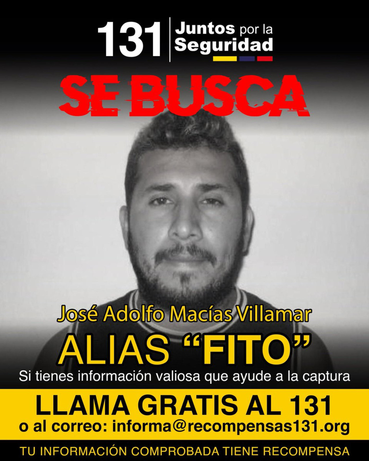 Continúa la búsqueda de "Fito" Macías, líder de una banda narcocriminal de Ecuador. Foto: EFE.