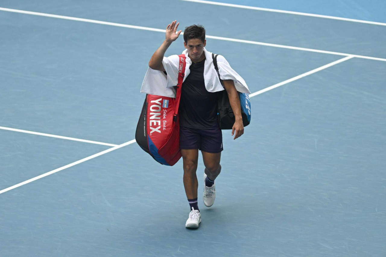 Sebastián Báez en el Abierto de Australia. Foto: EFE.