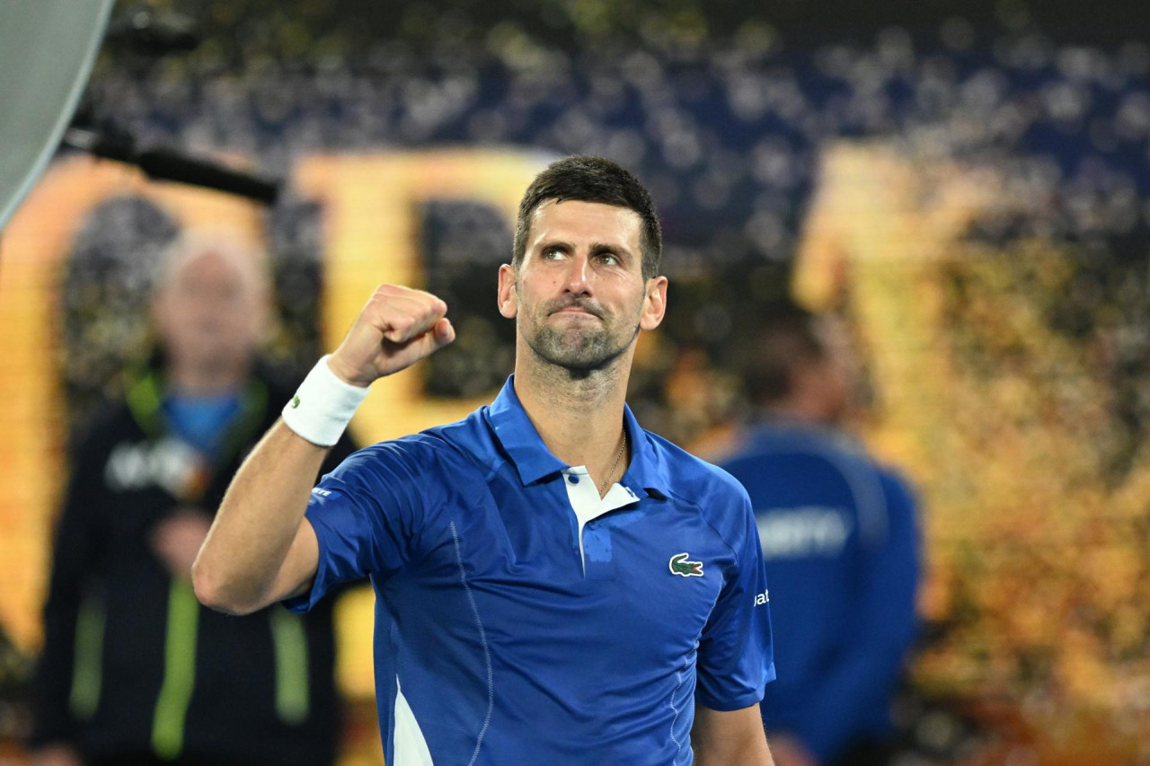 Novak Djokovic en el Abierto de Australia. Foto: EFE.