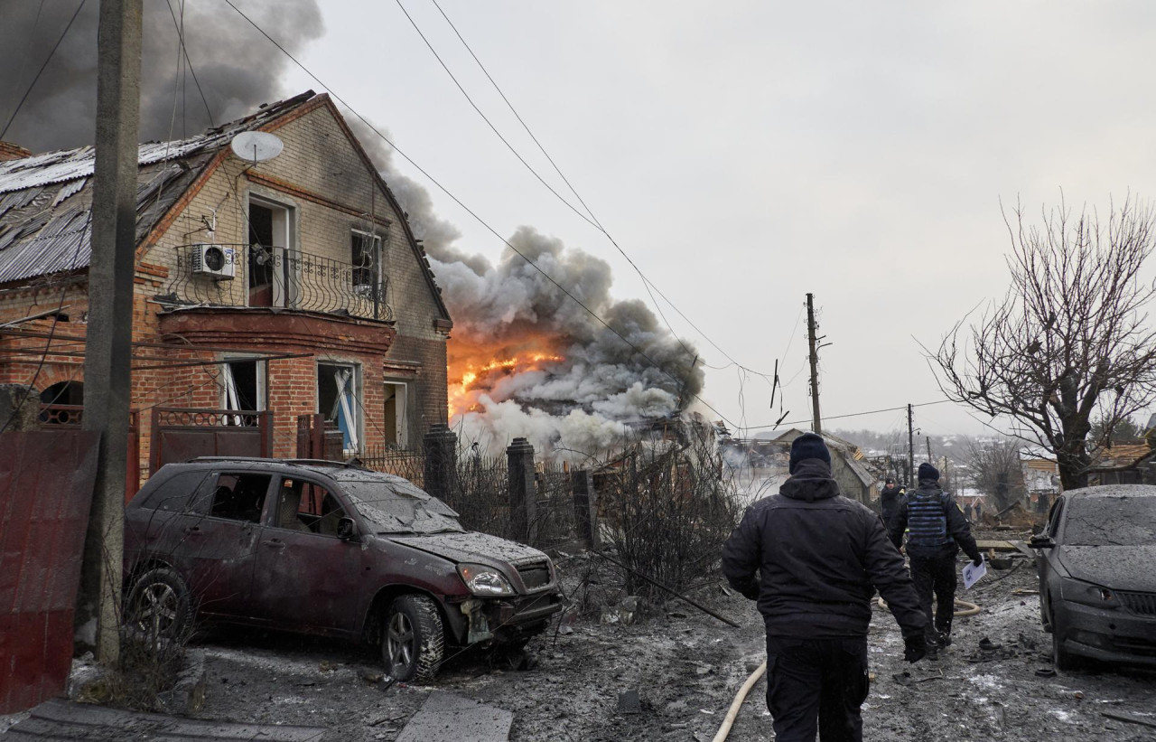 Ataque ruso con misiles contra Ucrania. Foto: EFE.