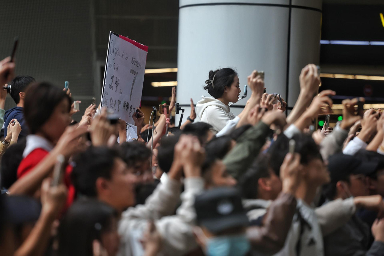 Locura por Cristiano en China. Foto: EFE