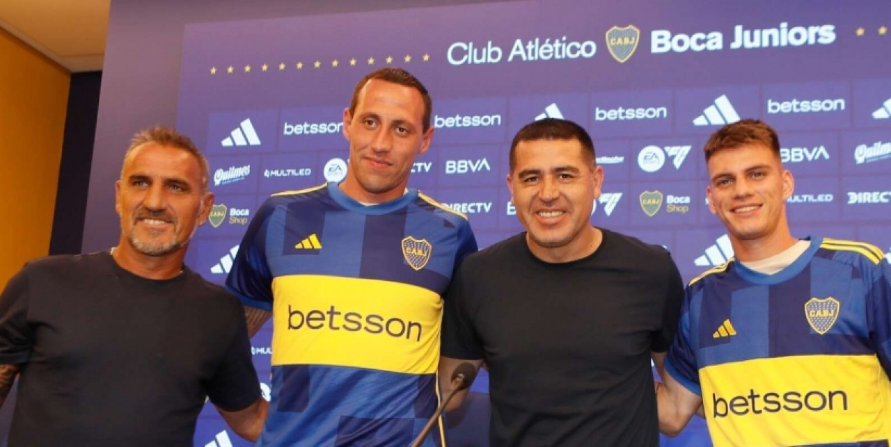 Boca presentó a Cristian Lema y a Kevin Zenón. Foto: Boca