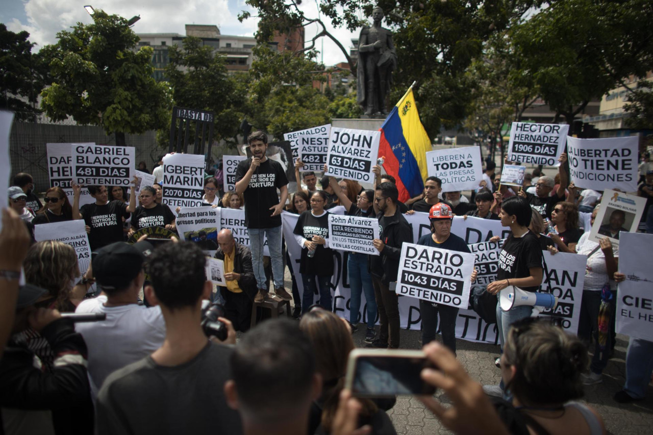 Marcha en Venezuela. Foto: EFE
