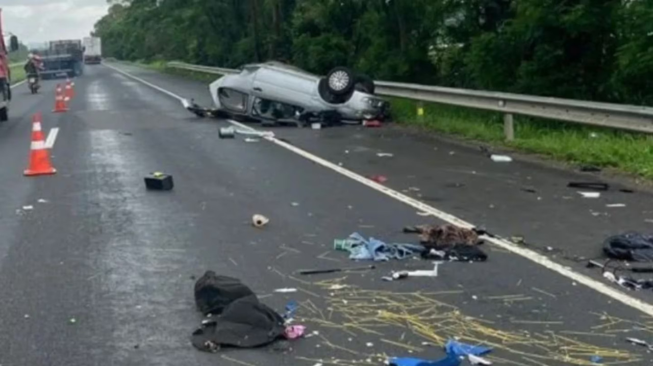 Accidente de tránsito en Brasil. Foto: Clarín