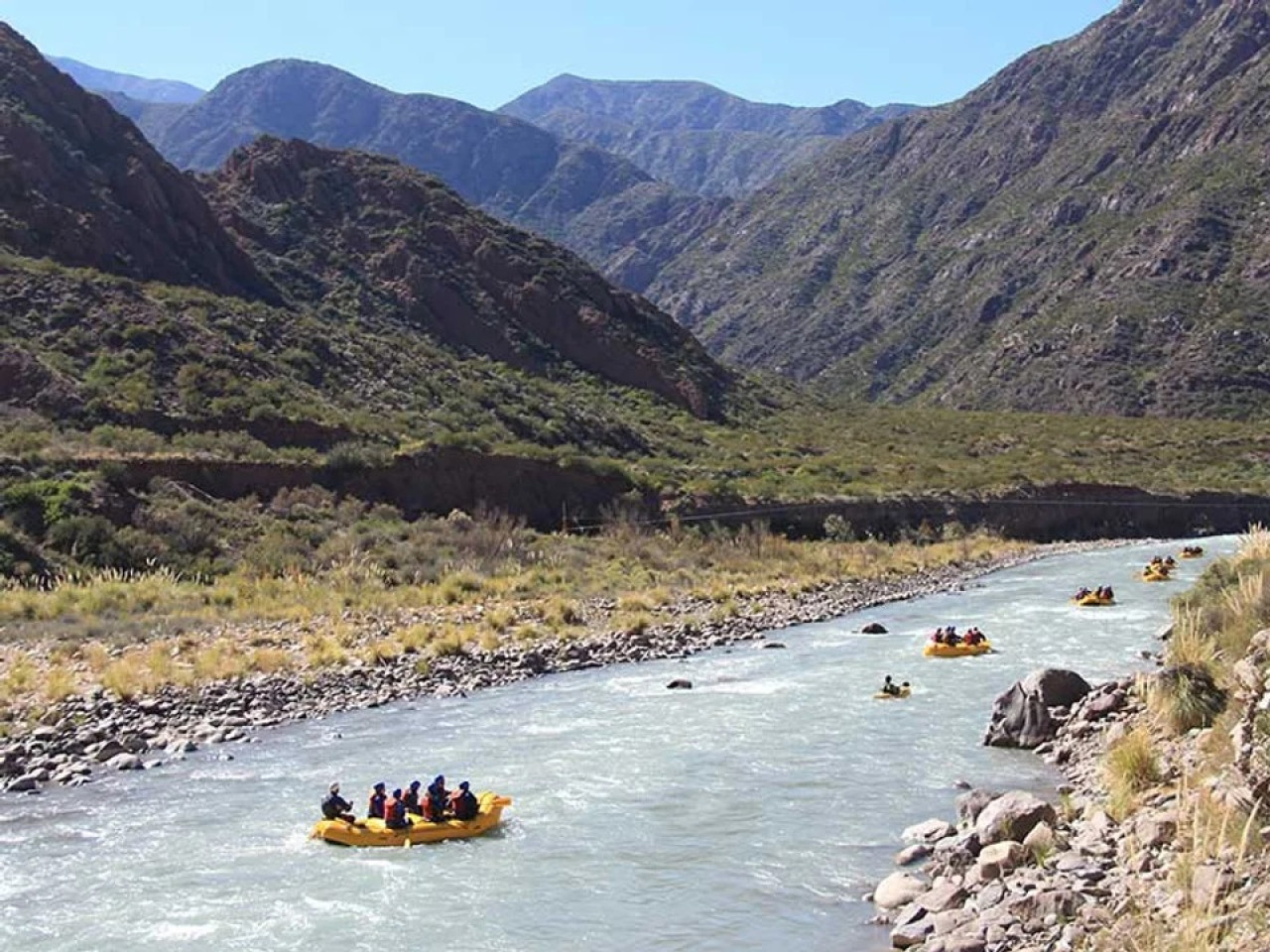 Rafting en Mendoza. Foto: NA.