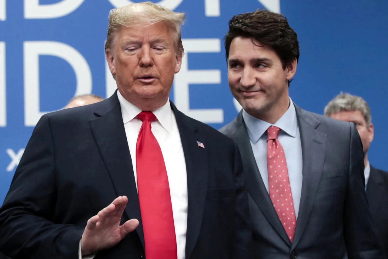 El expresidente de EEUU, Donald Trump, y primer ministro de Canadá, Justin Trudeau. Foto: archivo EFE