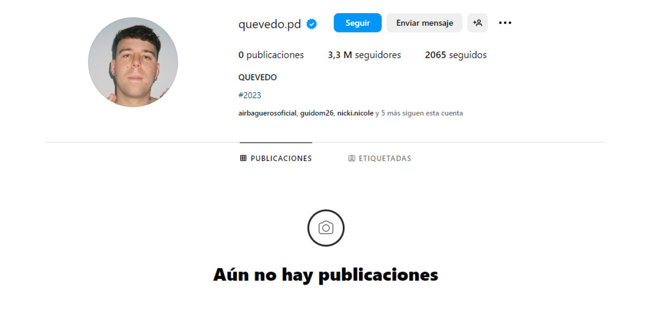 El perfil de Instagram de Quevedo
