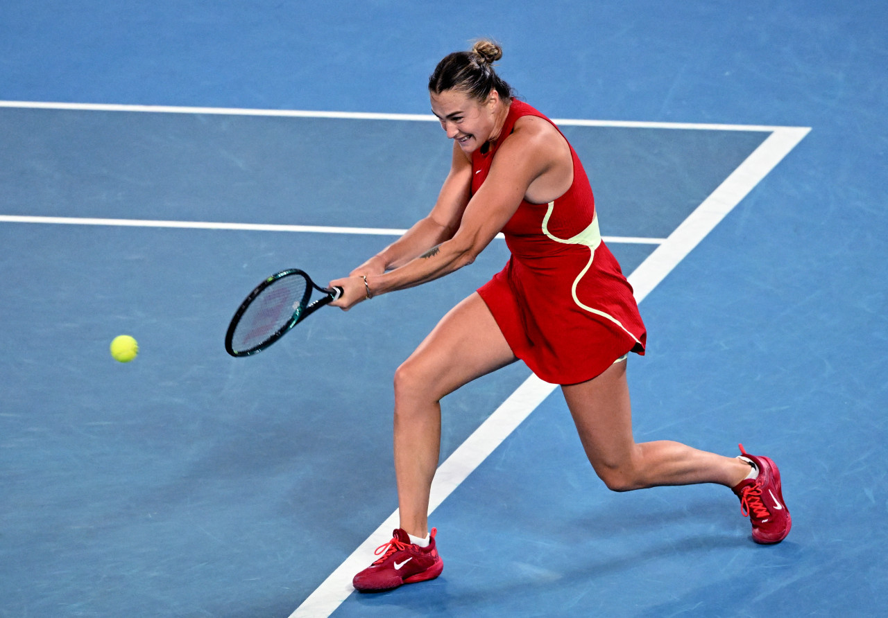 Aryna Sabalenka en el Abierto de Australia. Foto: REUTERS.