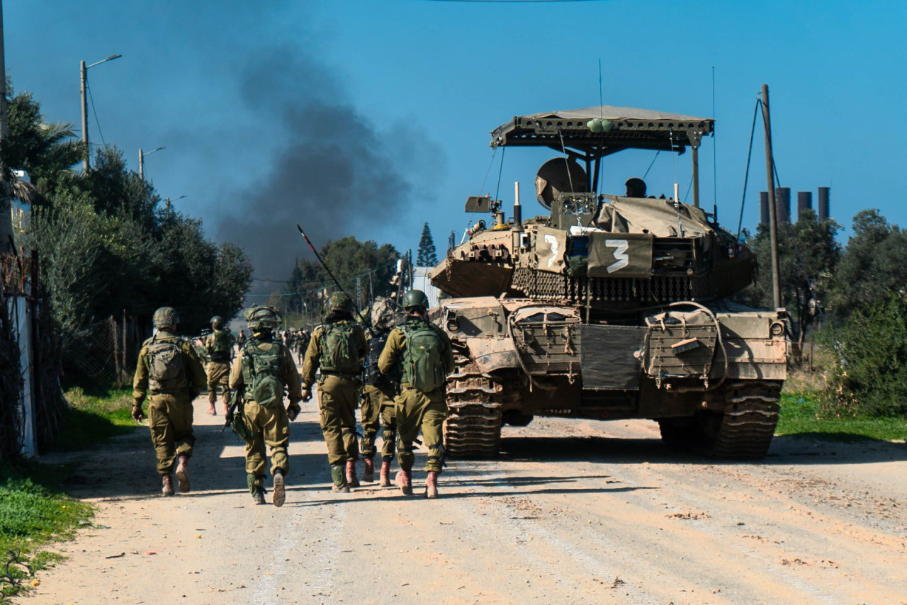 Soldados israelíes en la Franja de Gaza; guerra Israel-Hamás: Foto: X @idfonline