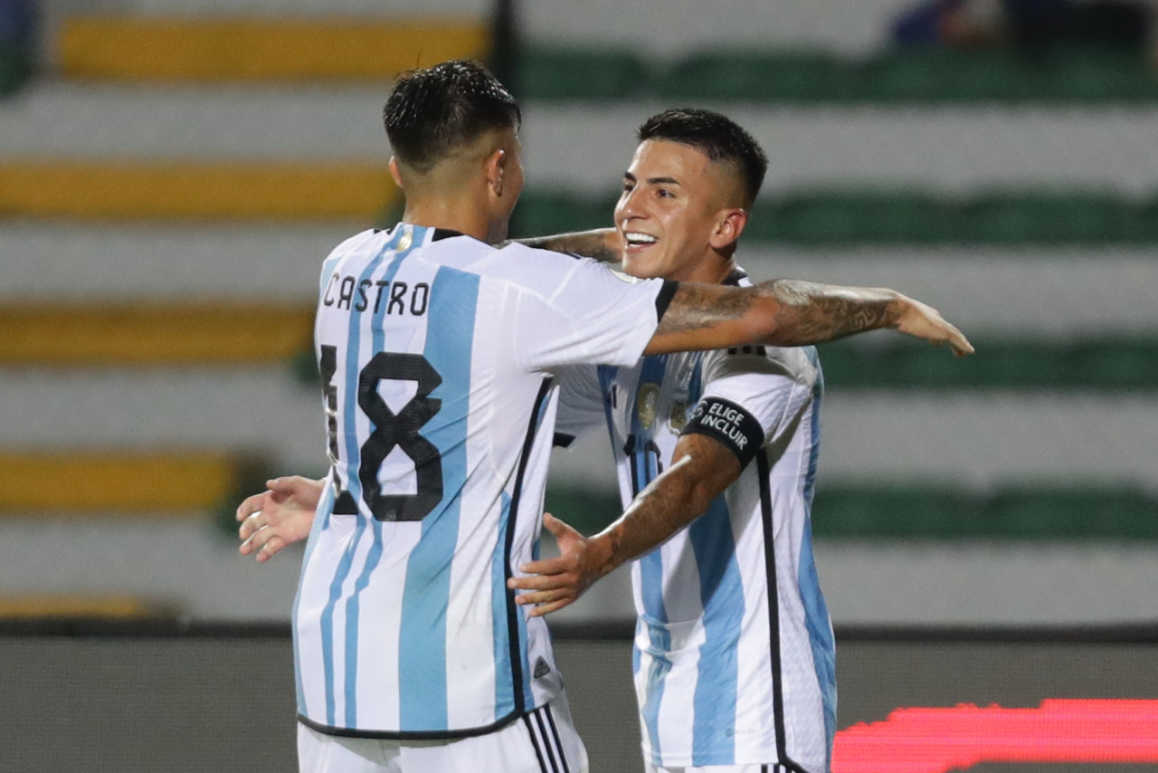 Preolímpico Sub 23, Argentina vs. Chile. Foto: EFE.