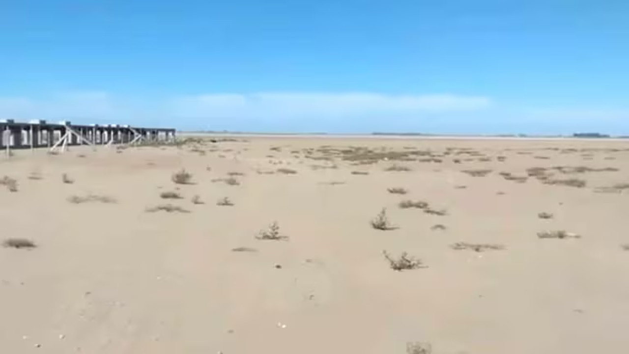 La laguna de Gómez, muy seca. Foto: X