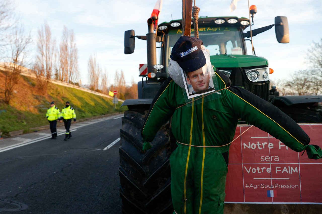 Protesta agraria en Francia. Foto: Reuters