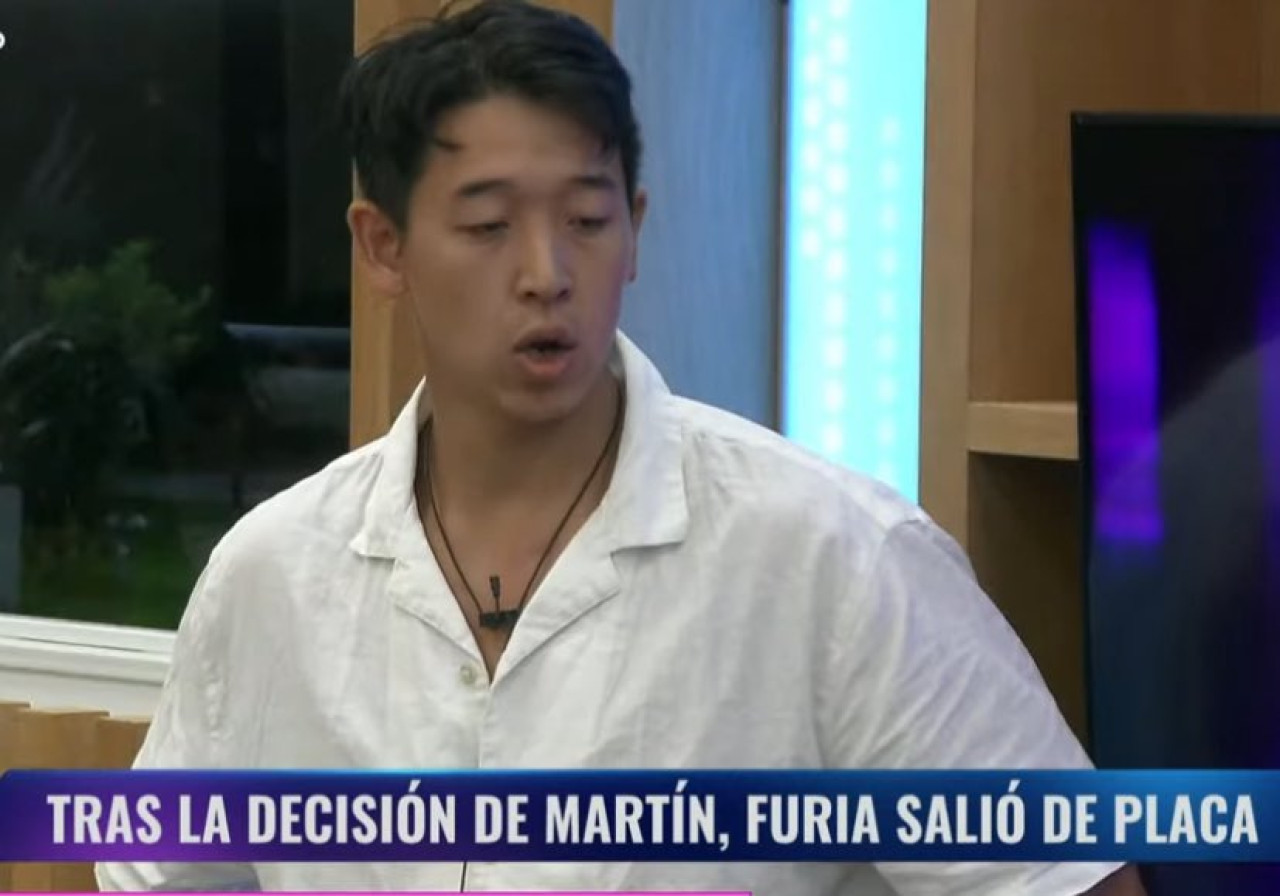 Martín de Gran Hermano salvó a Furia. Foto: Captura.