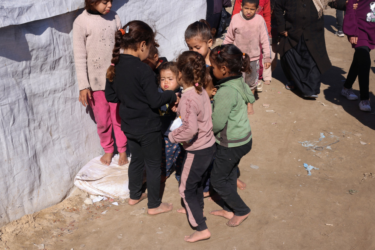 Niños en el conflicto en la Franja de Gaza. Foto: REUTERS.