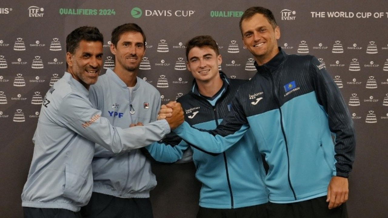 Copa Davis, Máximo González y Andrés Moltenia ante Nedovyesov y Skatov. Foto: Gentileza Rosario 3.