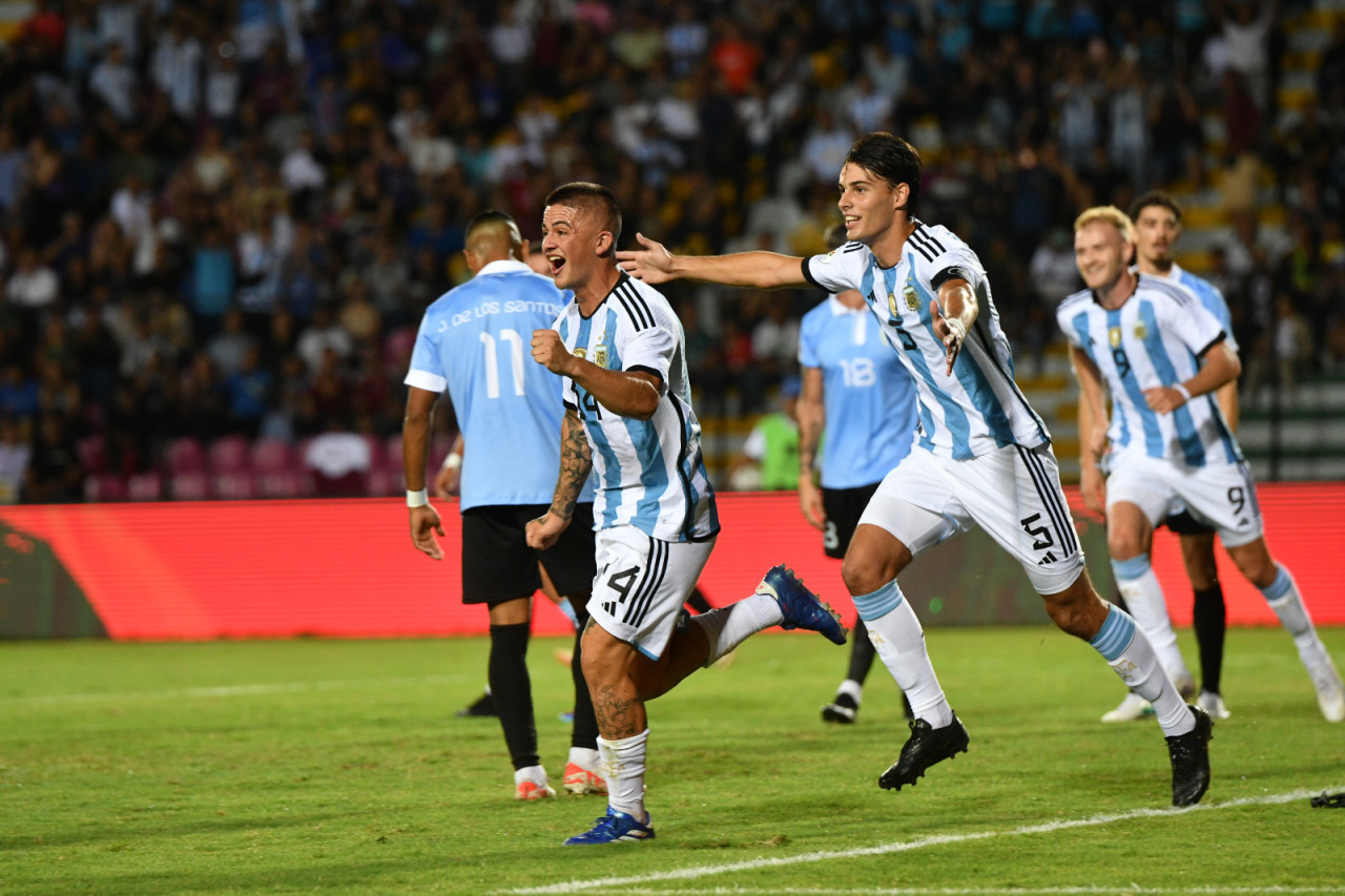 Aaron Quiros; Argentina vs. Uruguay, Preolímpico Venezuela 2024. Foto: X @Argentina.