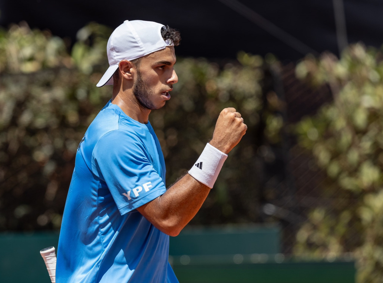 Francisco Cerúndolo en la Copa Davis. Foto: NA.