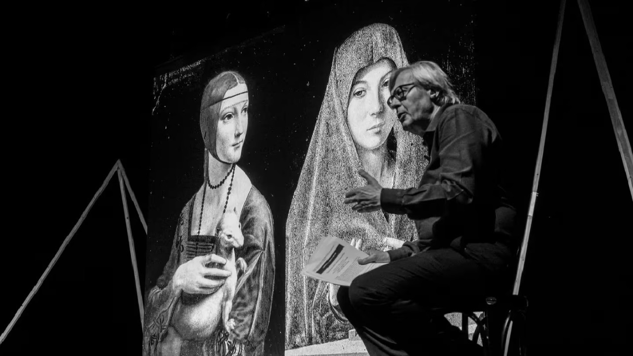 Sgarbi en una imagen de archivo en el Teatro Olimpico de Roma. Foto: Facebook Vittorio Sgarbi