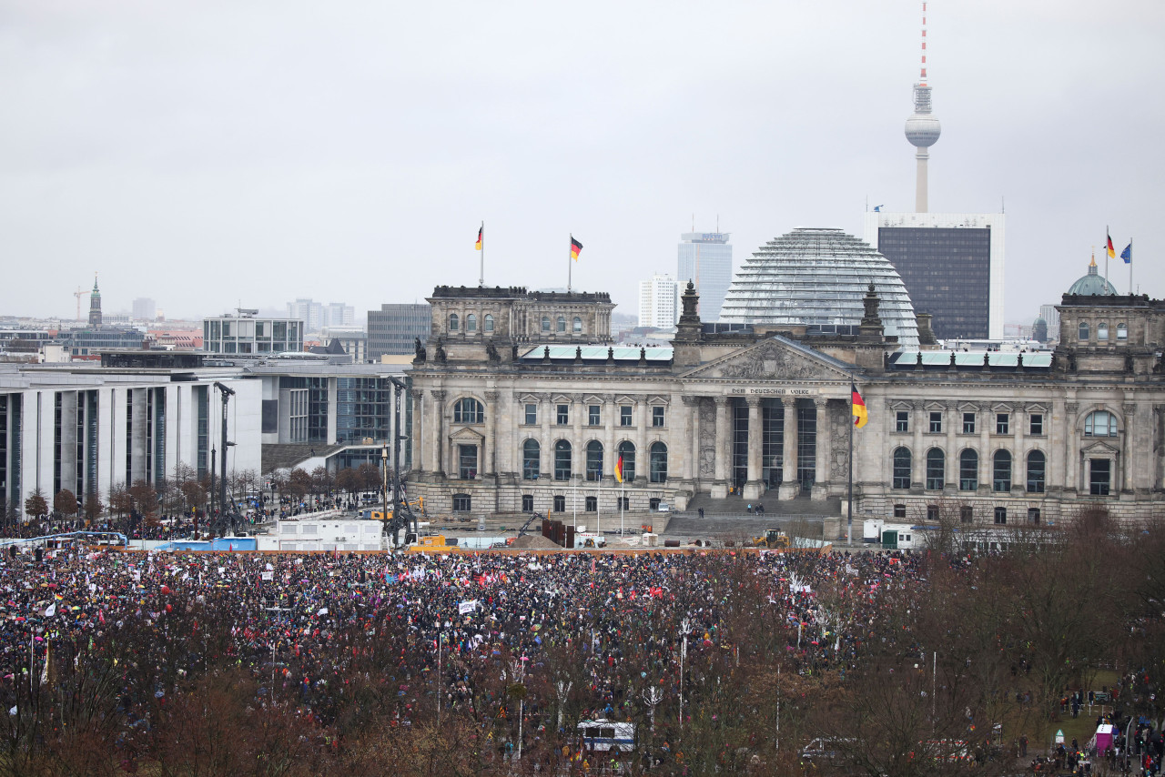 Movilizaciones contra la derecha en Alemania. Foto: Reuters.